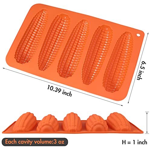 Corn Stick Bread Pan Set of 2 Silicone Corn Cob Bread Molds for Baking Corn D...