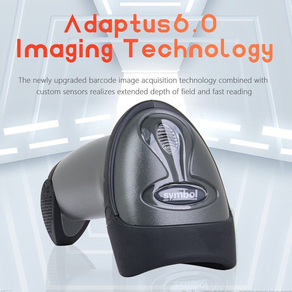 Zebra Symbol LS2208-SR20007R-NA Handheld 1D Laser Barcode Scanner Reader Wired