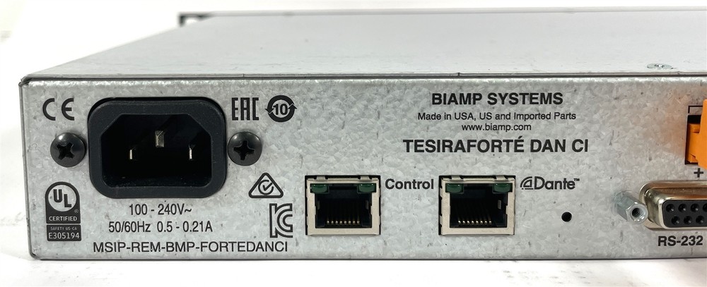 Biamp Systems Tesira Forte Dan CI Digital Audio Processor