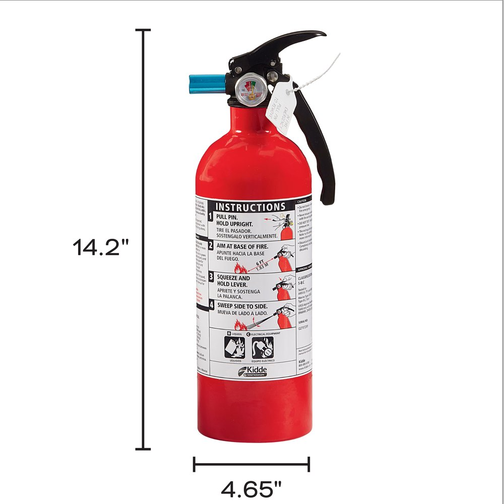 Auto Fire Extinguisher, UL Rated 5-B:C, Model KD61-5BC