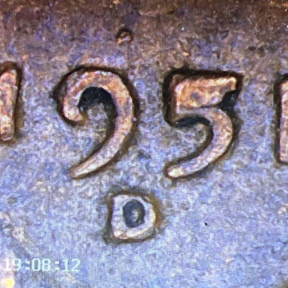 1951 D Lincoln Wheat Cent Error Filled "5" In 1951 Date
