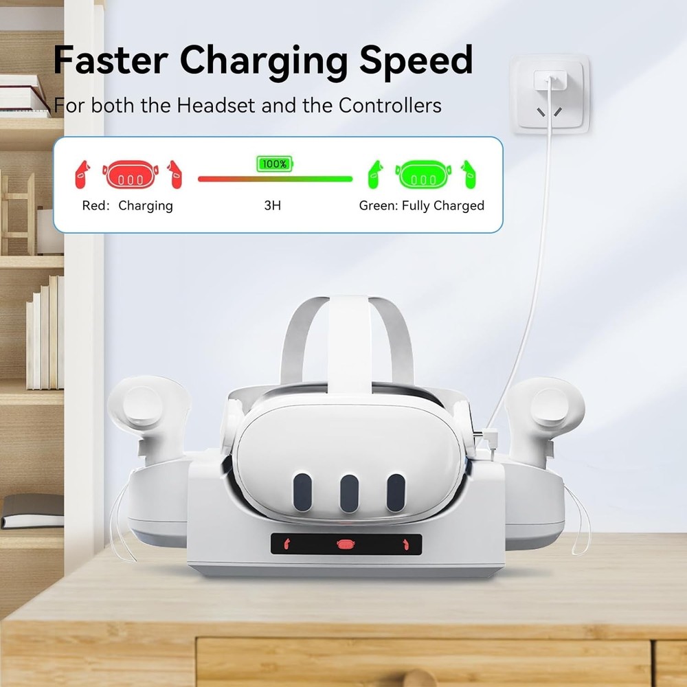 Charging Stand for Meta Quest 3 VR Handle Controller Charging Dock Storage Base