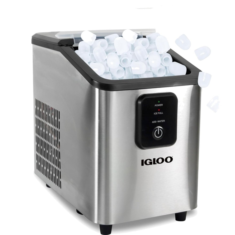 Portable Ice Maker with Scoop - Countertop Ice Maker with LED Control Panel &...