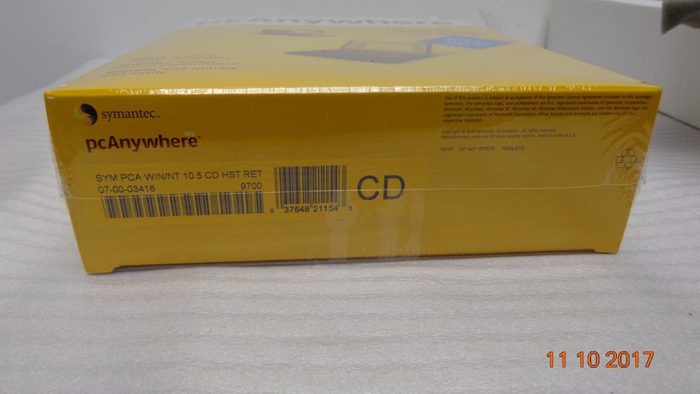 Symantec PcAnywhere 10.5 Remote Control Software for One Windows HOST NIB