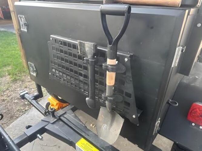 Shovel Holder & Tool Handle Mount, Quick-Release Molle Panel Large - 4 Pack