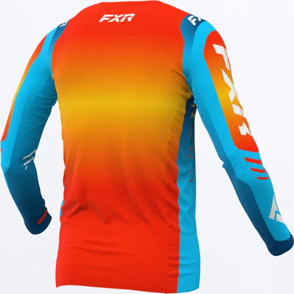 FXR Revo MX Jersey - Sunrise Orange/Blue - Medium