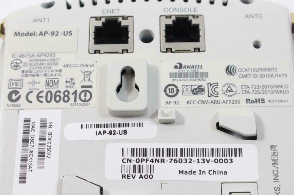 Aruba Networks AP-92-US Module Wireless Access Point PF4NR 0PF4NR