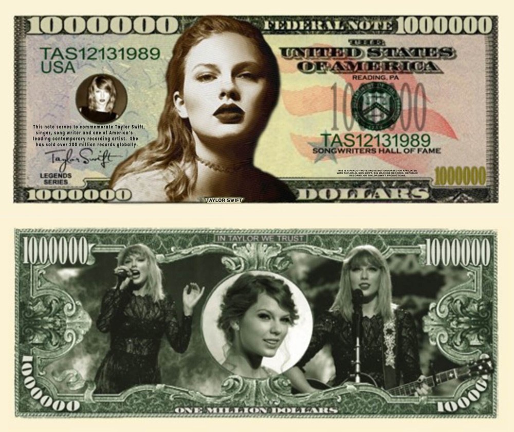 OUR TAYLOR SWIFT NOVELTY NOTE (2 Bills)