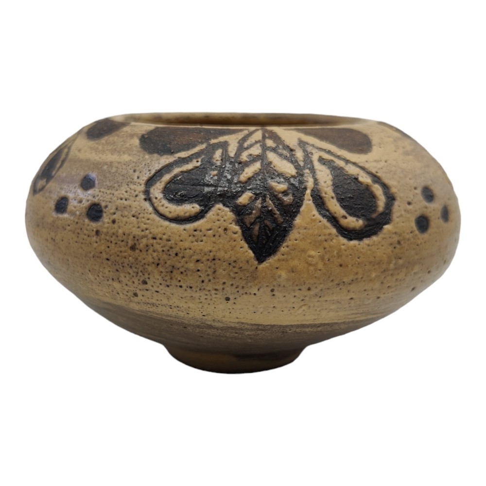 Small Studio Art Pottery Pot Bud Vase Signed Hand Painted