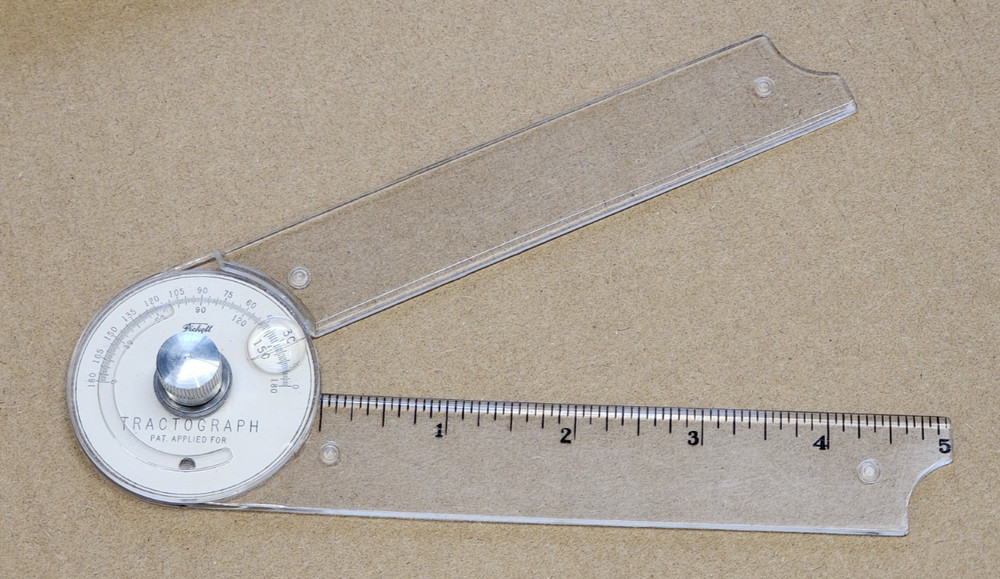 Vintage Pickett & Eckel Tractograph Adjustable Precision Angle Protractor