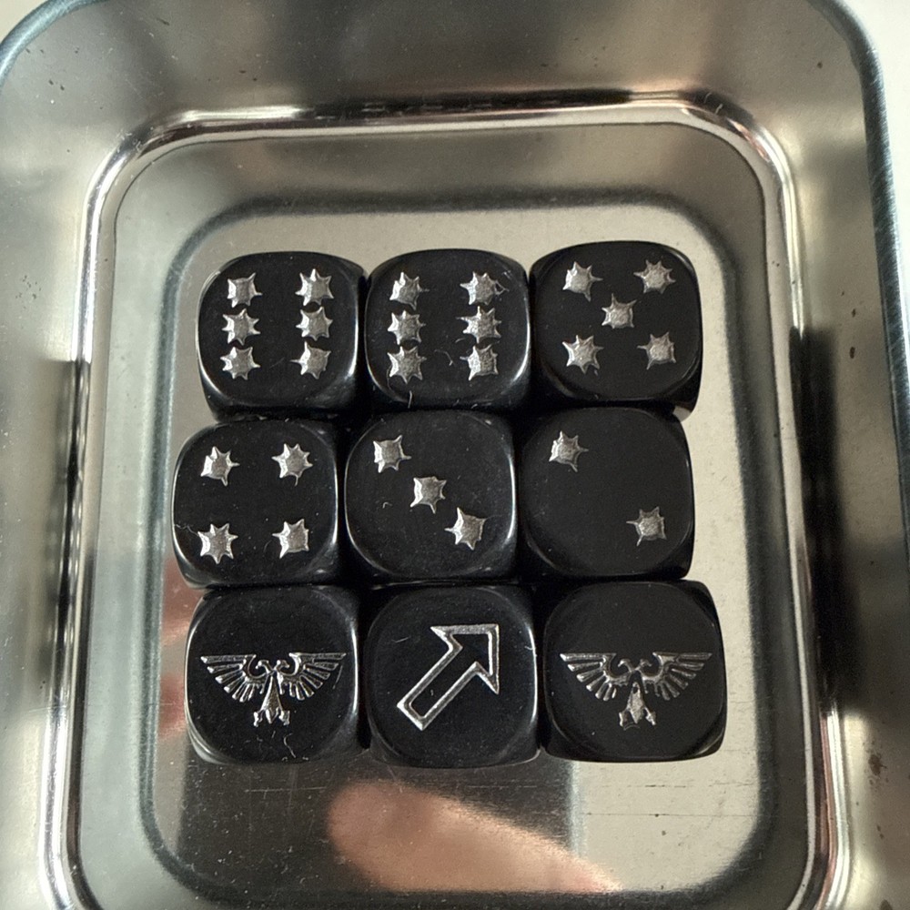 Warhammer 40k Imperial Dice & Tin 2004 OOP Rare