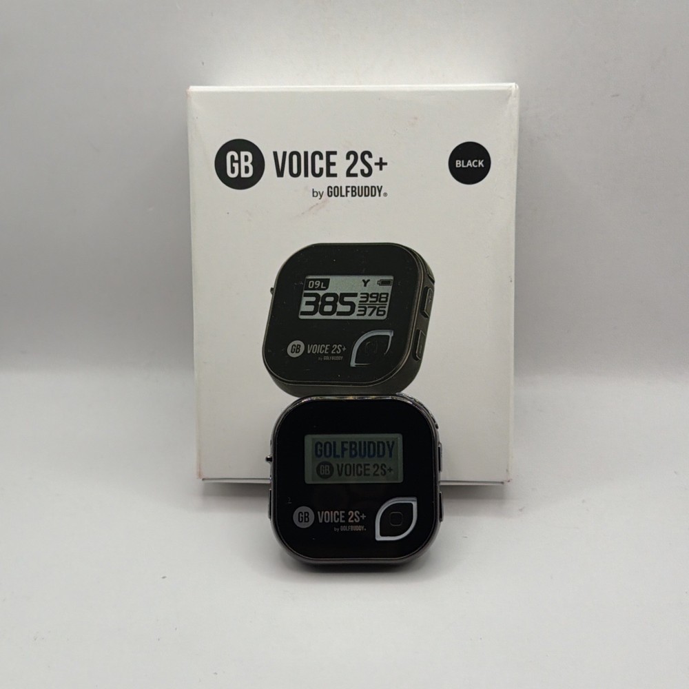 GOLFBUDDY Voice 2S+ Talking GPS Rangefinder, Clip on Hat Golf Navigation, Slope