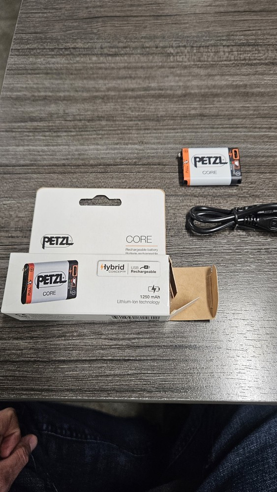 Petzl Core MICRO-USB Rechargeable Headlamp Lithium Hydrid Battery System E99ACA