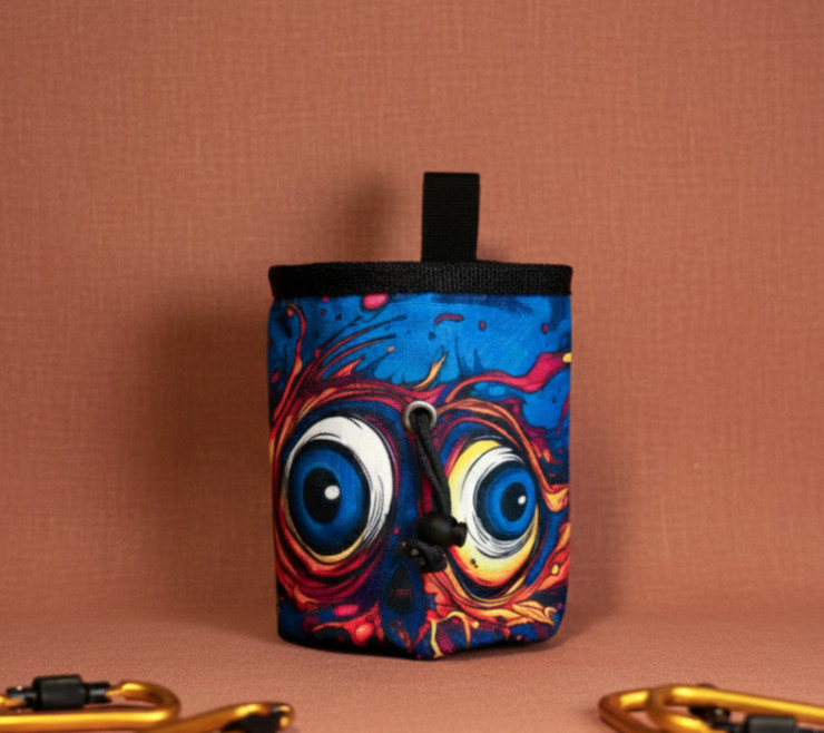 Psyched Eyes Chalk Bag | Wild Vibes for Bold Climbers