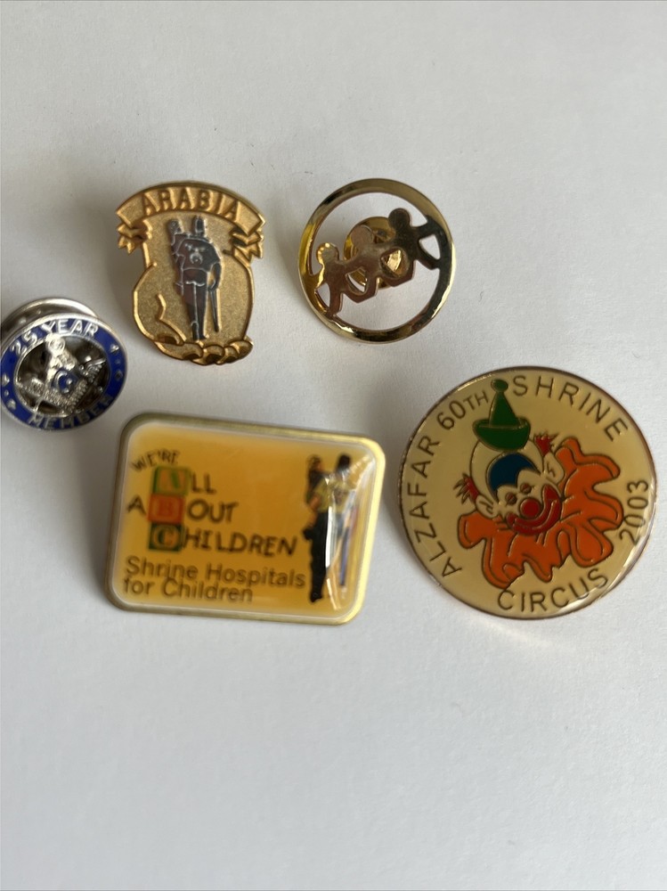Masonic Shriner Lapel Hat Pin Lot