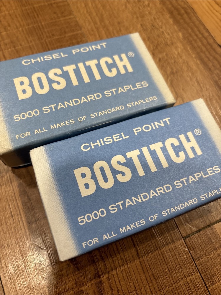 2 Boxes Bostitch Vintage 5000 Standard Chisel Point Staple SBS 19- 1/4"