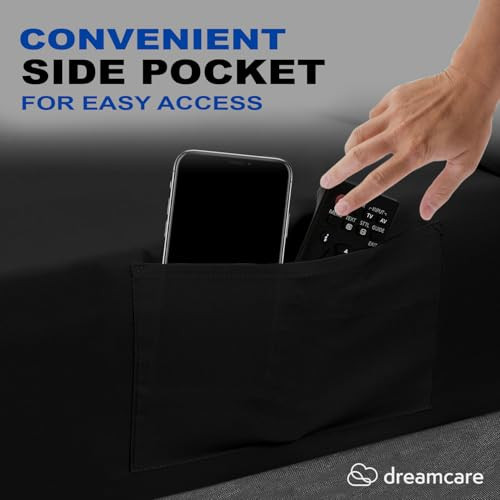 Size Sheets - Cooling Bed Sheets - 4pcs Set - up to 15" Deep Full 01 - Black