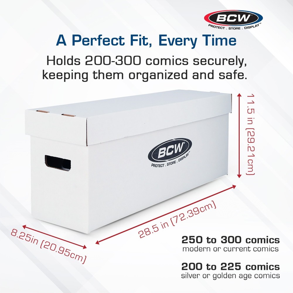5 pack Long Comic Book Storage Boxes and Houses BCW Stackable Current or Silver