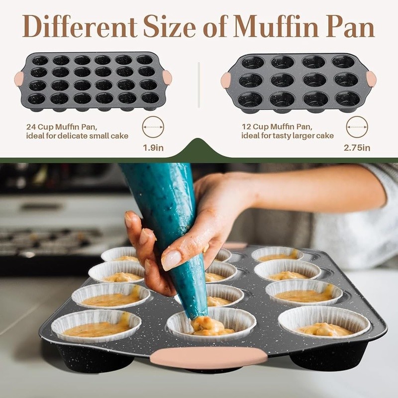 11 Piece Nonstick Baking Set Stackable Bakeware Cookie Sheet Muffin Pan New