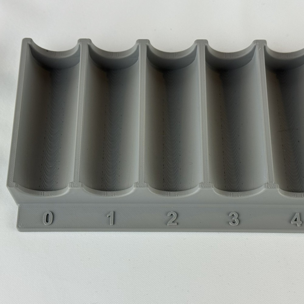 Half Dollar Sorting Tray 10 Coin Roll Holder Gray with Denomination
