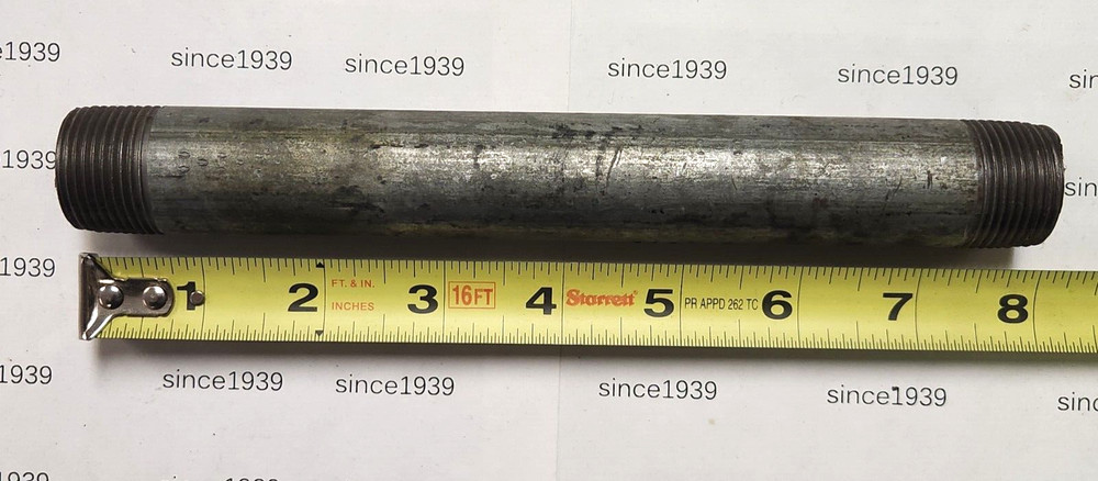 3/4" x8" Galvanized Nipple Schedule 40