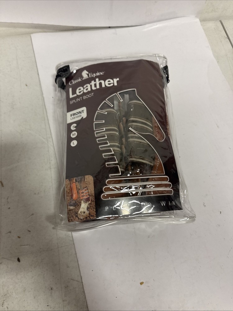 CLASSIC EQUINE Leather Front Splint Boot (LSB100B) Small