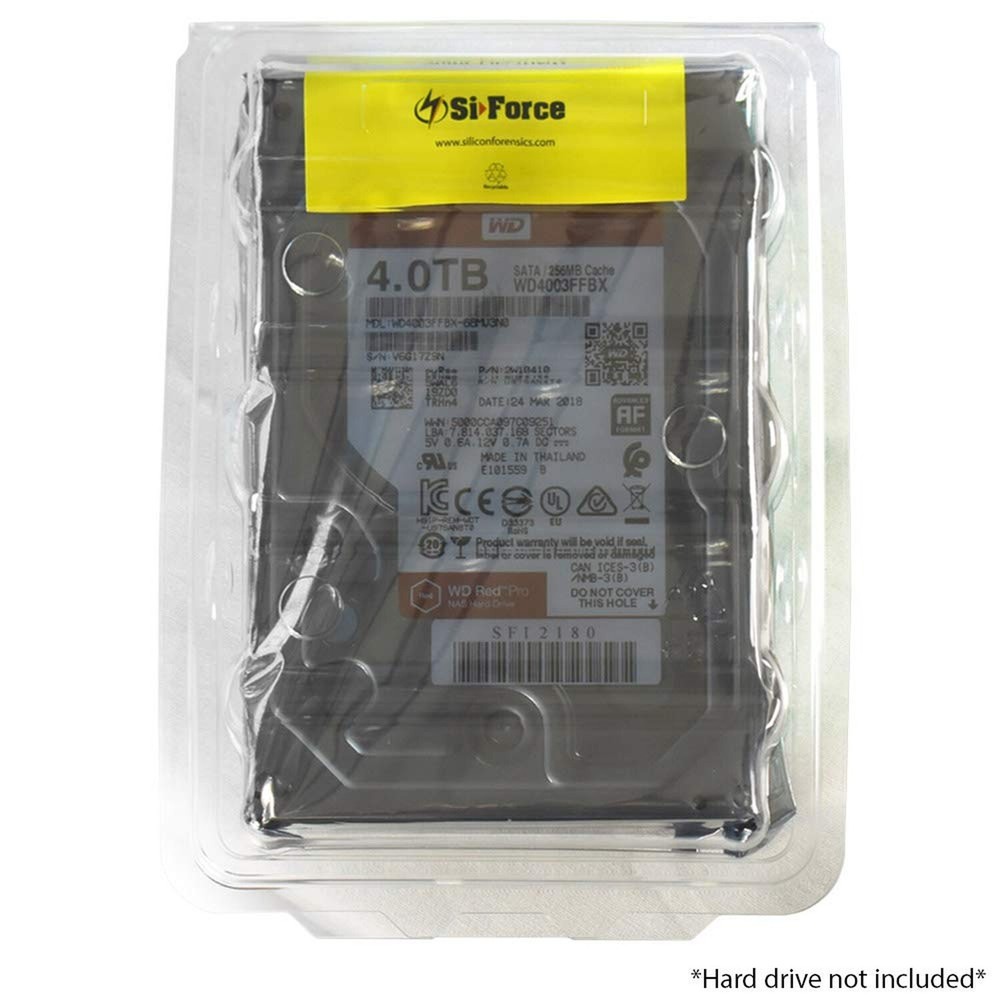 Plastic ESD Clamshell Case for 3.5" Internal Hard Drives (3.5" 10 Pack)