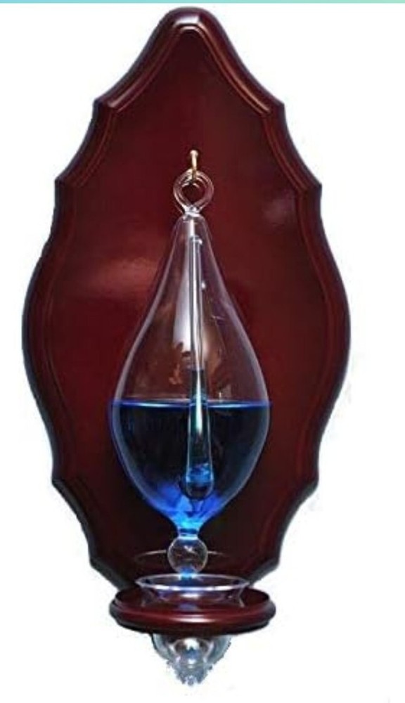 Barometer with Plaque High Gloss Cherry Wood