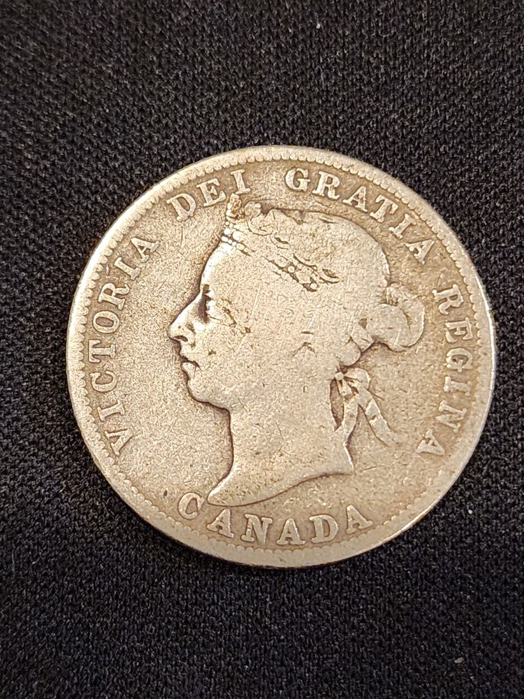 1900 Canada 25 Cents Silver Coin