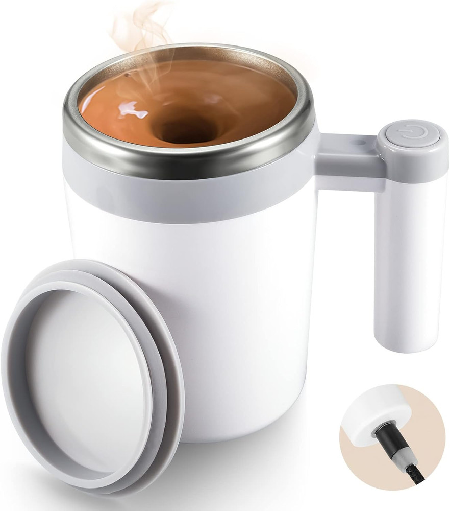 Self Stirring Coffee Mug: Rechargeable Automatic Self Stirring Mug with Magnetic