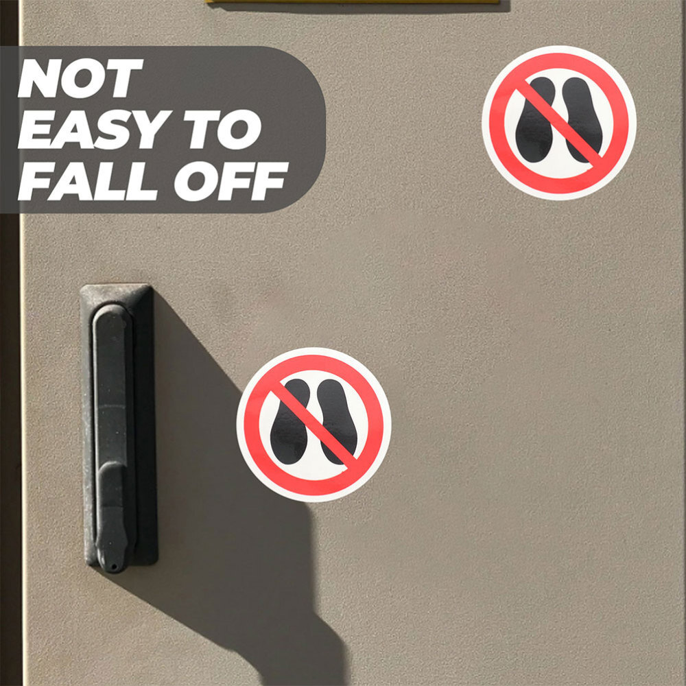 3 Pcs Caution Decal Do Not Step Stickers Safety Warning Round