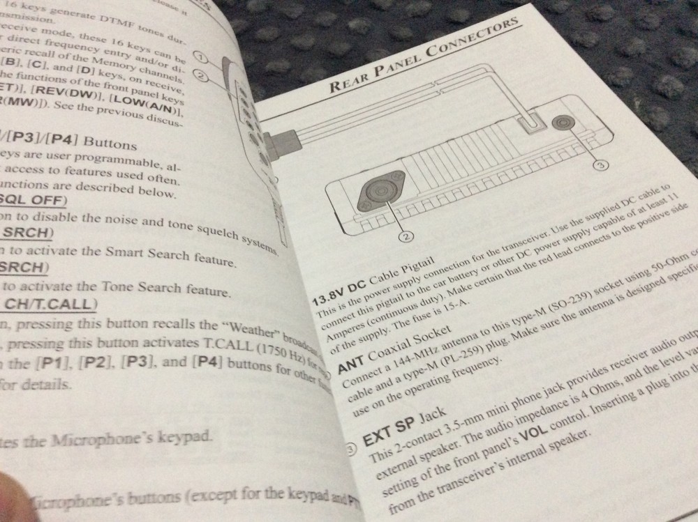 Yaesu FT-1900R Transceiver Instruction Manual Operating Guide