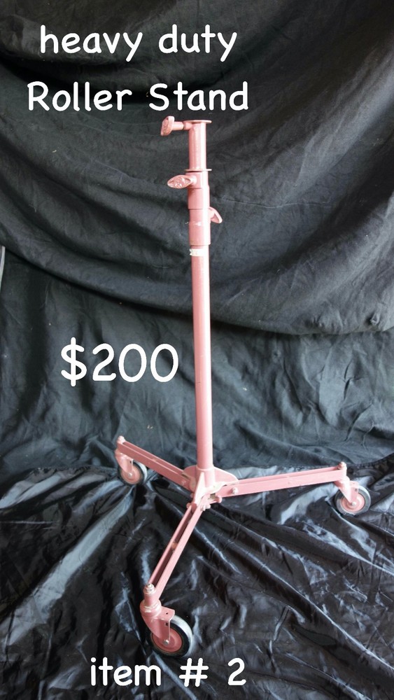Heavy Duty Roller Stand Folding Base Adjustable Height