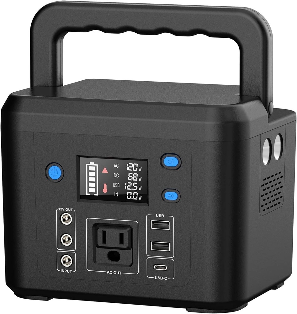 Advanced 120Wh Portable Power Station with Multiple Recharge Options & Outputs