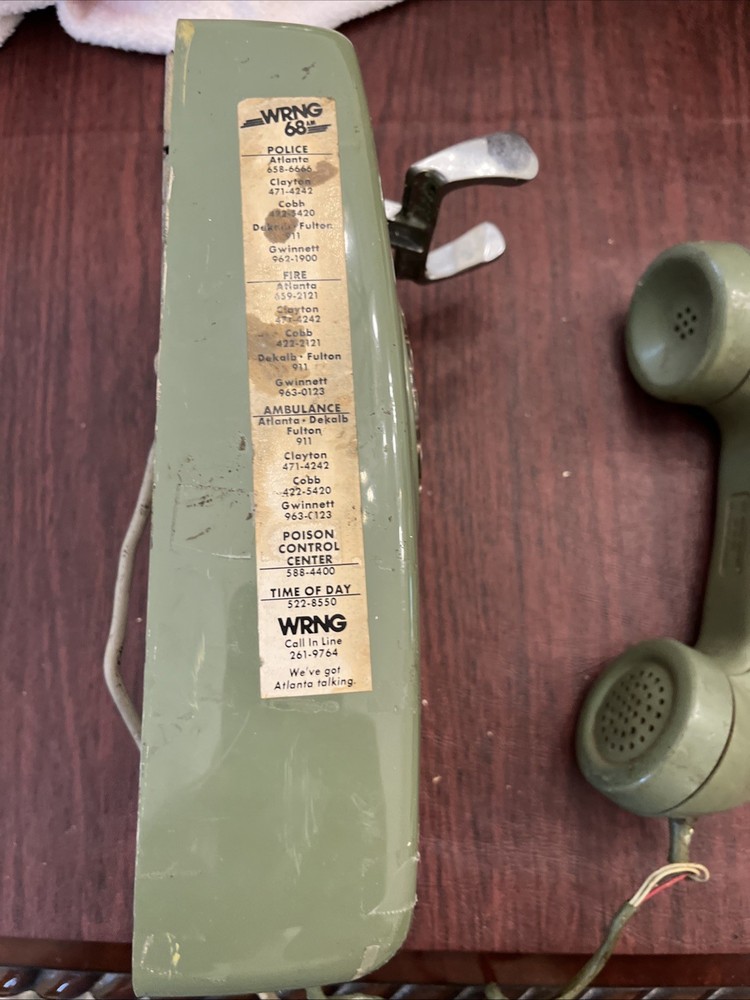 wall mount rotary dial phone vintage