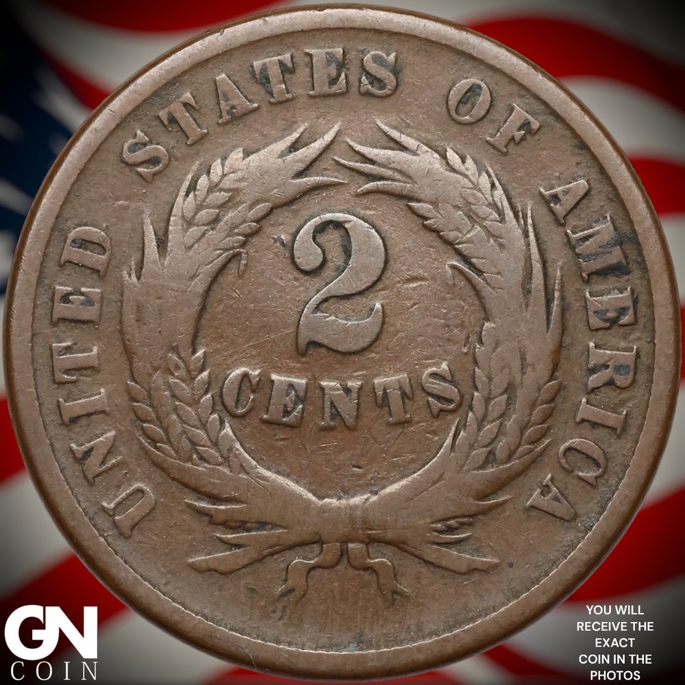 1864 2 Cent Piece A8386