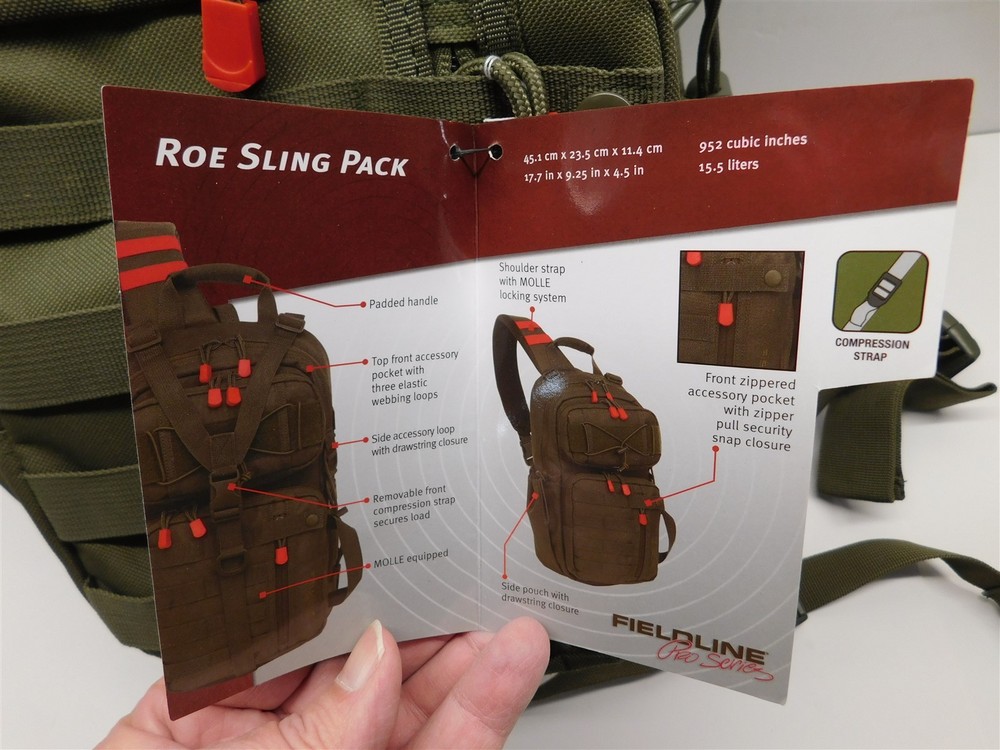 Fieldline Pro Series Roe Sling Pack Backpack Adjustable Modular Lightweight
