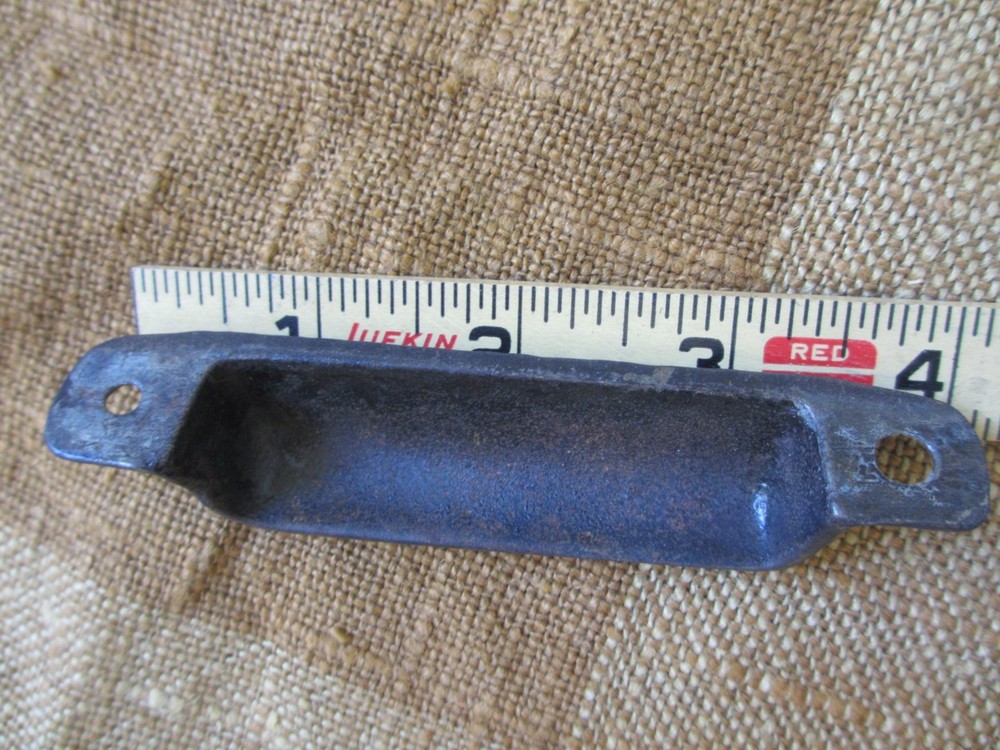 Antique Bin Pull Drawer Printers Cabinet Hamilton Handle Hardware Cast Iron Vtg.