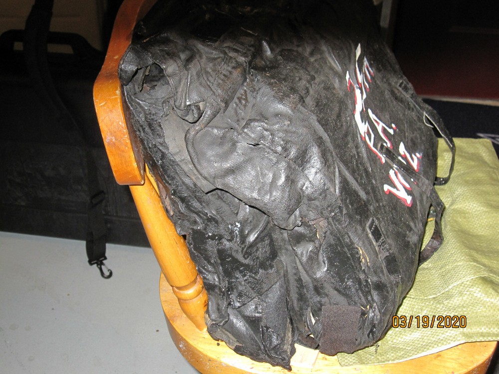 Original tarred Civil War Knapsack in display condition