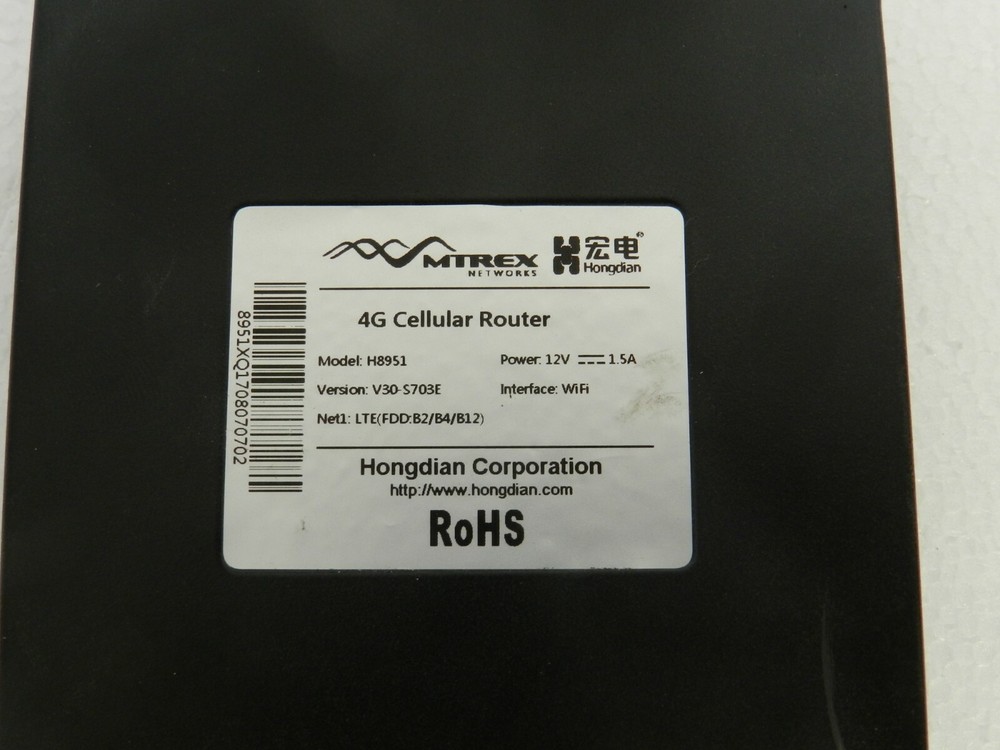 MTREX NETWORKS 4G CELLULAR ROUTER H8951