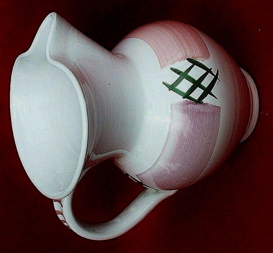 Deruta Ceramic Lattice Pitcher Pot Belly