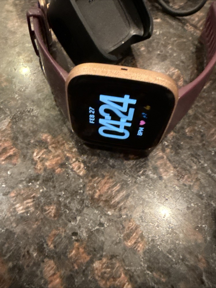 Fitbit Versa 2 Activity Tracker - Bordeaux/Copper Rose Pedometer Health