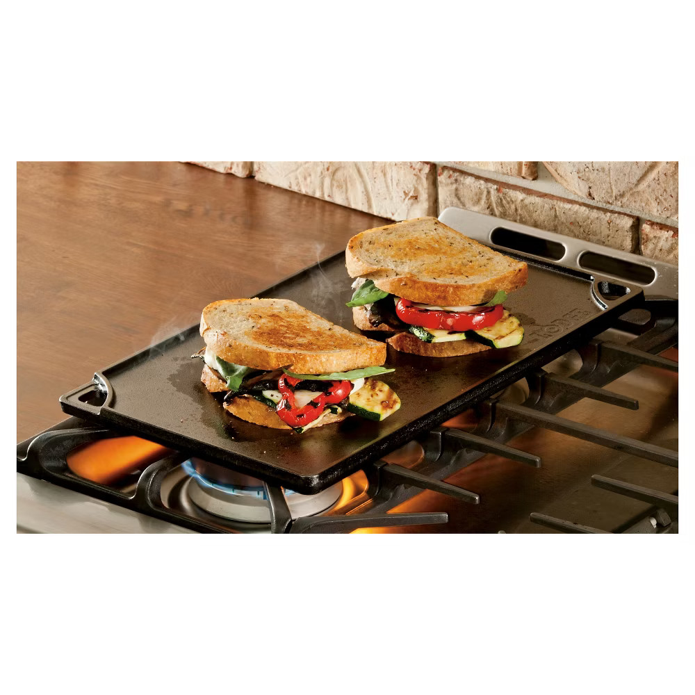 Lodge 16.75" x 9.5" Cast Iron Reversible Griddle