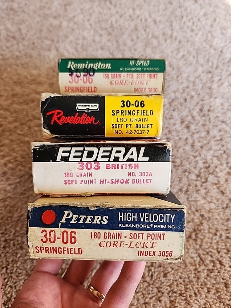 Vintage Empty Ammo Boxes 30-06 Springfield And 303 British
