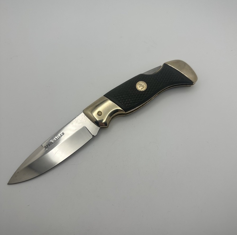 Vintage Halcon Spain Lock Back Folding Knife Nice Shape 4 3/8” Closed