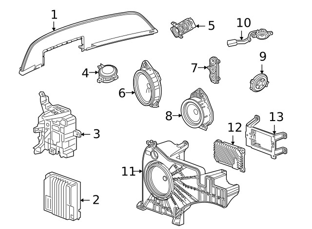 Genuine GM Front Driver Side Door Speaker 84887806
