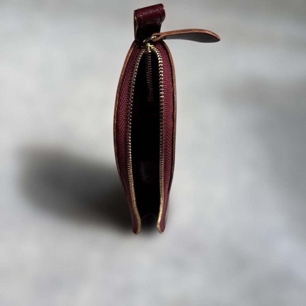 burgundy leather pencil case #4bfc18