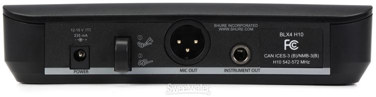 Shure BLX4 Wireless Receiver - H10 Band