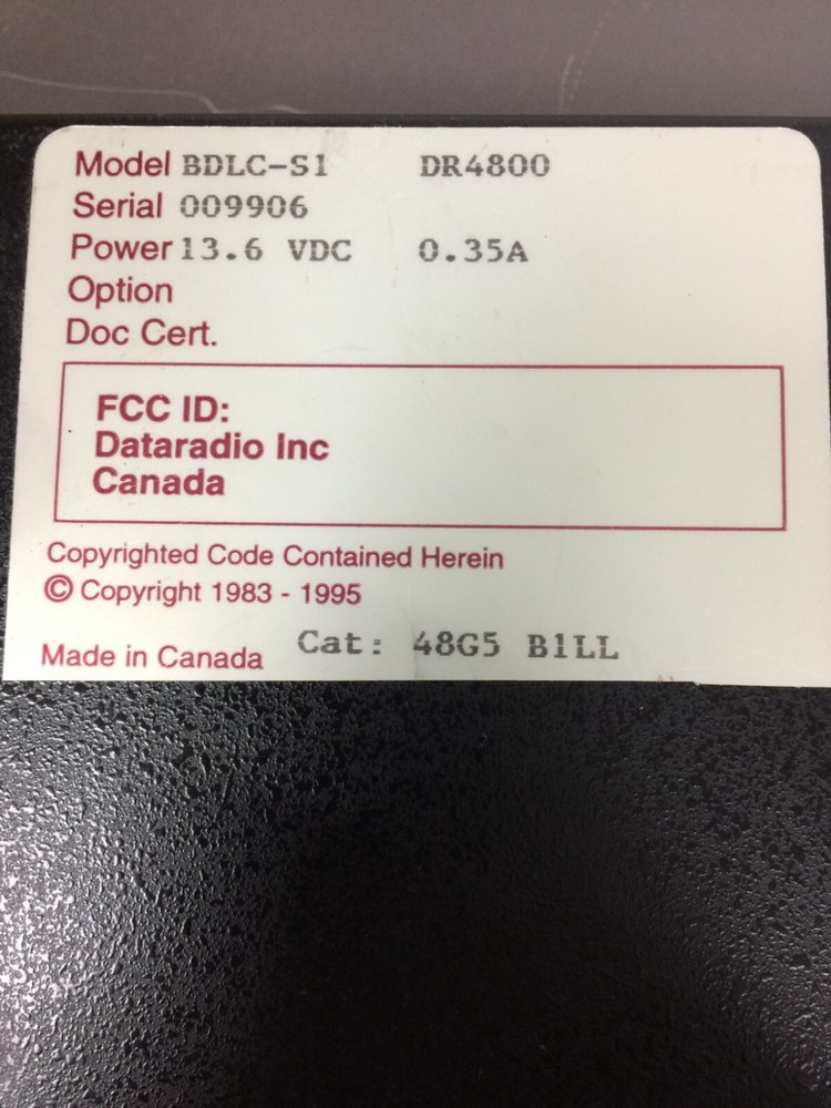 DataRadio R323, BDLC-S1, USED