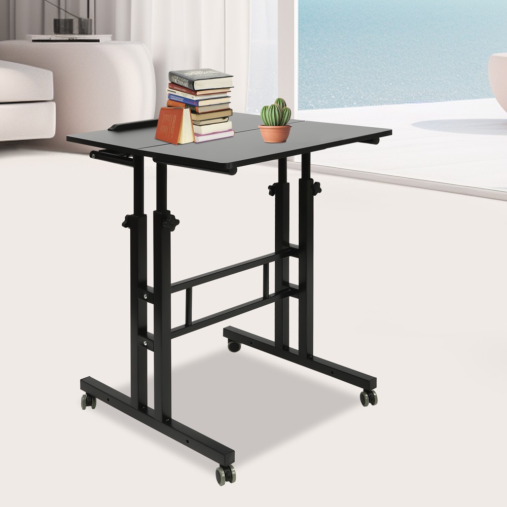 27-45" Standing Desk Home Office Adjustable Height Mobile Laptop Computer Table